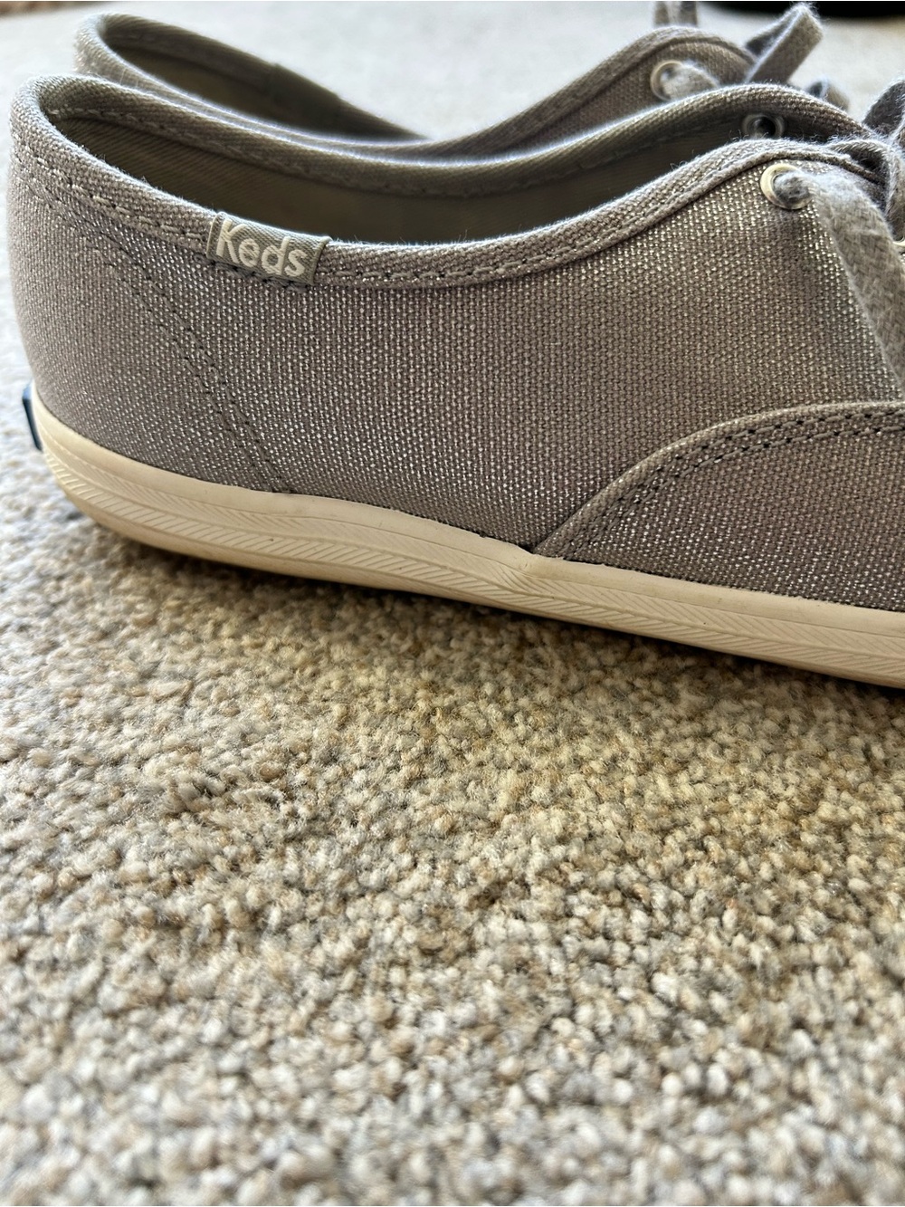 Keds Light Gray Canvas Low-Top Sneakers